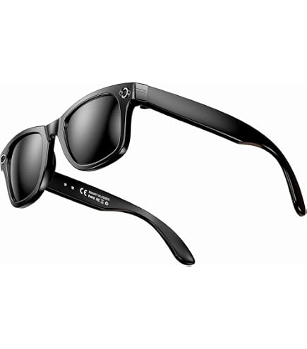 Lunettes Intelligentes SWZEC (Noir) - Caméra 8MP, Reconnaissance IA, Bluetooth, Compatible ChatGPT