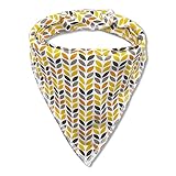 iZiv 4er Set Baby Bandana Geifer Lätzchen mit Justierbarem Druckknöpfen, Wasserdichte TPU Auskleidung für 0-2 Jahre (Farbe-6) - 2