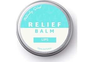 Naturally Solved Cold Sore Relief Balm: All Natural Lip Care - Infused with Peppermint, Lemon, Tea Tree, Lime Oils - Reduces Redness, Swelling, and Blisters