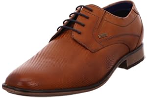 bugatti Mężczyźni Półbut Biznesowy Wykonany Ze Skóry Derby Z Ręcznym Wykończeniem I Perforacjąderbys