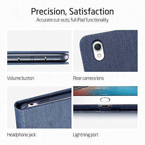 iPad Pro 10.5 Hülle, ESR® Auto aufwachen / Schlaf Funktion und Einstellbarem Blickwinkel Funktion Schutzhülle für iPad Pro 10.5 (Marineblau) - 5