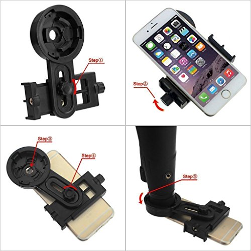 Careshine telescopio connessione mobile phone Holder staffa a scomparsa multifunzione regolabile adattatore universale per collegare il tuo telefono cellulare clipÂ â€“Â qualsiasi telefono cellulare a una varietÃ  di ottica