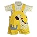 A Cute Giraffe Printed Textile Dungaree With Half Sleeves Tee Set(Yellow) RS.549.00