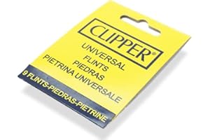 Clipper Set Ricarica con 9 Pietrine + 3 Rotelle d’Accensione con Pietra – Con Custodia Originale OnAir Selezionata Casualmente (9x Pietre focaie)