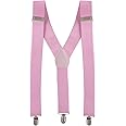 Trimming Shop Men's Suspender Braces - Heavy Duty Clip on Suspenders - Fully Adjustable and Elasticated - Fashion Accessory for Parties, Weddings, Casual, Formal Events