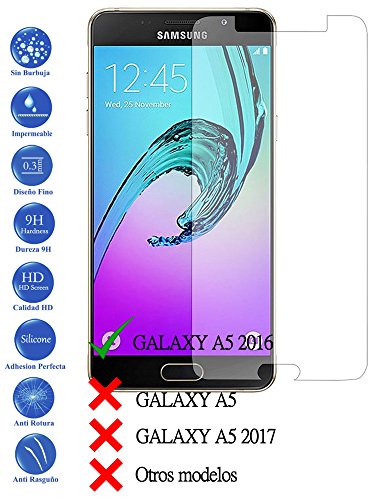 Protector de Pantalla Cristal Templado Vidrio para Samsung Galaxy A5 2016 A510F - Todotumovil