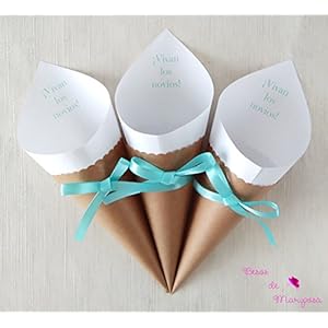 50 Einheiten Kegel für Reis Konfetti oder Hochzeit Blütenblätter