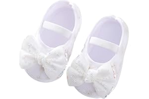 ERKIC Walkers Kids Soft Shoes - Toddler & Infant Girls & Boys Shoes (White, 0-3Months)
