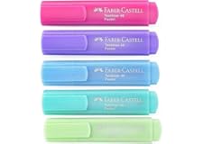 FABER-CASTELL Pastel Highlighter Set (Set of 5, Multicolor)