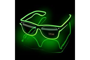 ZFVEN Light up El Wire Neon Rave Glasses Glow Flashing LED Sunglasses Costumes For Party, EDM, Halloween