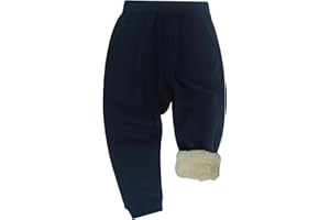 Happy Cherry Pantalone Imbottito Bambino Pantaloni Felpa Pesante Invernali Caldi Ragazzi Ragazze Pantaloni Elastici in Vita