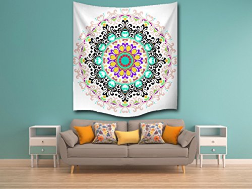 A.Monamour 60 „X 60“ Indian Mandala Bohemian Hippie Gewebetuch Wand Hängen Wandteppich Wandkunst Dekor Für Schlafzimmer Wanddekor Wohnaccessoires Deko Wandteppiche - 2