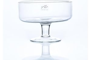 Sandra Rich Decorative Glass Bowl on Base Height 13.5 cm Diameter 17.5 cm Round