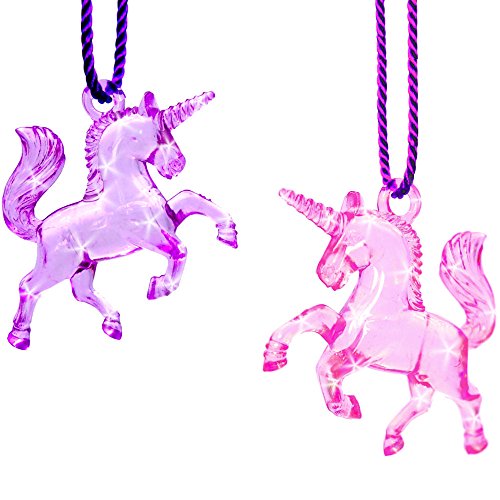 German Trendseller® – 6 x Magische Einhorn Halsketten ┃ NEU ┃ Transparent ┃ Mitgebsel ┃ Kindergeburtstag ┃ 6 Stück - 7
