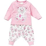 Lullaby Baby Girls Floral Teddy Bear Pyjamas