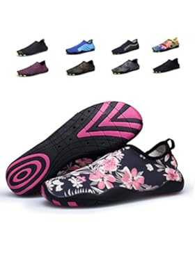Bdawin Wasserschuhe Strandschuhe Schwimmschuhe Damen Leicht Schnell Trocknend Barfuß Aqua Schuhe für Tauchen Surfen...