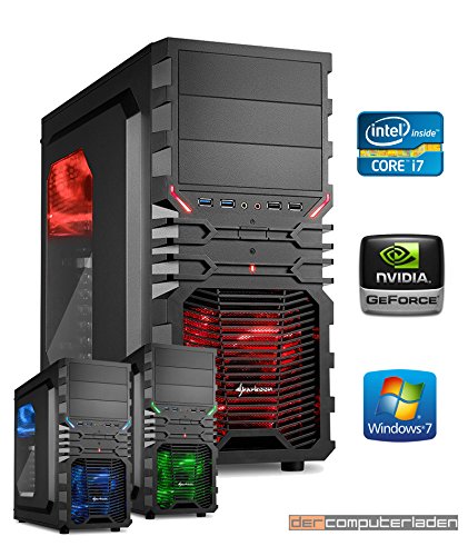 dercomputerladen Gamer PC System Intel, i7-4790K 4x4,0 GHz, 8GB RAM, 1000GB HDD, nVidia GTX750 Ti -2GB, inkl. Windows 7 (inkl. Installation)
