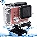 Produktbild Suncool (#33) C50 4K HD 2 Zoll LCD Screen 12 MP WiFi Sport Action Kamera Camcorder mit wasserfester Hülle, 170 Grad Weitwinkel, unterstützt 64 GB Micro SD Card, HDMI Output(Pink)