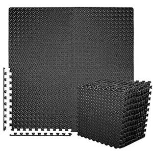 SIGNATRON Fitness Puzzle Mat, Gym Floor Mat, Exercise Mat, EVA Foam Interlocking Tiles, Protective Flooring for Gym Equipment and Workouts, 12mm Extra Thick