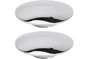 KISBEIBI 2 pezzi di copertura del foro del rubinetto del bagno tappo di scarico del lavandino del bagno in rame cromato lucido P-op Up Click Clack Plug per lavabo della vasca da bagno (dimensioni: 66 mm)