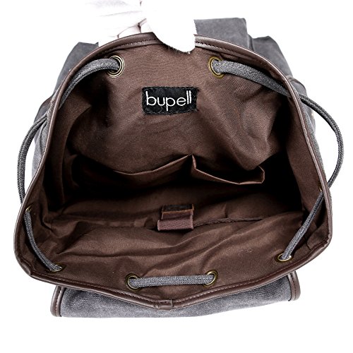 bupell Urban Daypacker XL - Vintage Canvas Rucksack Backpack f  r Schule  Uni  Arbeit  Freizeit