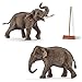 Produktbild Schleich Wild Life Asiatische Elefanten Spiel-Figuren-Set - 14753 Asiatische Elefantenkuh und 14754 Asiatischer Elefantenbulle mit Besen