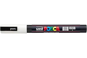 UNI-BALL Marqueur Pte conique fine POSCA PC3M 0,9 - 1,3mm Blanc