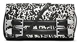  MICHAEL Michael Kors Robin White & Black Print Haircalf Leather Clutch Crossbody Bag