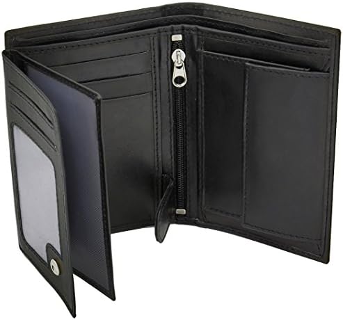 RAS WALLETS Mens RFID Blocking Soft Leather Trifold Purse Credit Card Holder Id Window and Coin Pouch 503