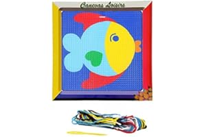 Distrifil Kit Canevas Poisson - Gros Trous - Enfants Apprentissage borderie