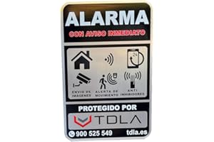 EWIG NO PARECE REAL, LO ES. Realizado en ALUMINIO. Cartel empresa venta de ALARMAS Especial piso Cartel disuasorio Alarma SUPER CALIDAD, 9x14cm.