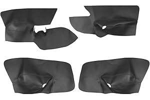 NOVEMS Interni Auto per per Golf 5 per Jetta 2005-2010 con Guida A Sinistra in Microfibra Pelle Interni Auto Pannello Porta Bracciolo Copertura Adesivo Trim Auto Copertura Trim(Nero,Front Pair)
