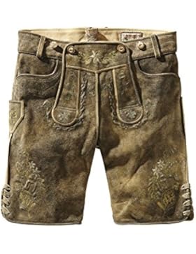 Stockerpoint - Herren Lederhose H-Träger Stein Geäscht, Fesl