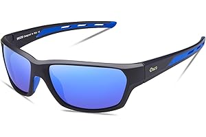 DUCO Polaryzowane okulary sportowe, okulary rowerowe z ochroną UV400, dla mężczyzn, do jazdy samochodem, biegania, jazdy na rowerze, wędkowania, golfa, TR90 6201