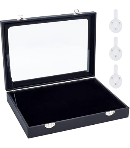 POTRUWE Zwart Pin Display Frame, Pin Vitrine Transparant Pin