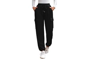 EDOTON Pantaloni Tuta Donna Invernale Sportivi Larghi Felpati Comodo Pantalone da Jogging con Tasche