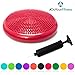 Produktbild #DoYourFitness® Ballsitzkissen inkl. Pumpe | ca. 33cm Durchmesser mit Noppenoberfläche - ideal für Sport/Fitness | Sitzkissen Luftkissen Balancekissen Bürokissen Sitzunterlage/PumpUp rot