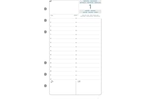 Exacompta - 18250E - Recharge Exatime 17 - 10,5 x 17,2 cm - Journalier millésimé Janvier à décembre 2026