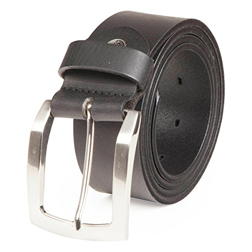 1A! MANN - Cinturón de cuero para hombre / cinturones hombres mann, xxl, negro, 3932, color / color: negro; tamaño: 125