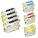 Produktbild 10x Epson Stylus SX 130 High Quality XL Druckerpatronen - 4xSchwarz-2xCyan-2xMagenta-2xGelb - Patrone kompatibel MIT CHIP !!!