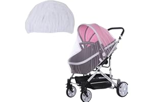 WEGLOK Mosquitera Carrito Bebe Universal,1 Pieza,Respirable Red Antimosquitos Bebe,Universal, Fácil Visibilidad, Protección Insectos,para Capazo,Silla de Paseo,Cuna de Viaje