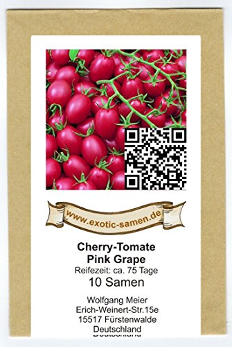 Cherrytomate – Tomate – Pink Grape – sehr ertragreich – süß – 20 Samen - 2
