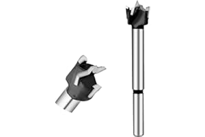 hsawbit 23mm Forstner Drill Bit Hinge Cutter Carbide Tipped Forstner Bit for Kitchen Cupboard Hinges, Hard Wood Hole Saw Woodworking Drilling Hinge Drill Bit