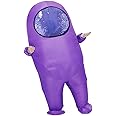 MXoSUM Impostor Inflatable Costume for Adult Funny Halloween Spacesuit Costume Astronaut Figures for Adult Game Fans