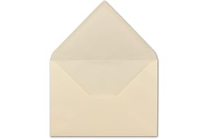 ‎GLÜXX-AGENT 50 DIN C5 Briefumschläge Creme mit gerippter Struktur 22,9 x 16,2 cm 100 g/m² Nassklebung Post-Umschläge ohne Fenster ideal für Weihnachten Grußkarten Einladungen von Ihrem Glüxx-Agent