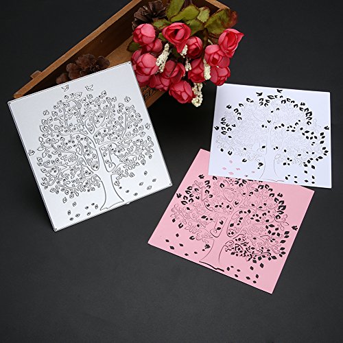 Amazingdeal365 idyllische Baum Metall Form Schablonen Schneiden DIY Dekor Sammelalbum Karten Buchzeichen Lesezeichen als Geschenk für Freunde Geburtstag Kinder,Kindergarten Hobby Schule Handarbeit Unterricht usw. Ein tolles Geschenk! - 4