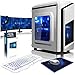Produktbild VIBOX Killstreak GS380-288 Komplett-PC Paket Gaming PC - 3,7GHz Intel i3-6100 Dual Core CPU, GTX 1080, leistungsfähig, Desktop Gamer Computer mit 2 Spielgutscheine (Inklusive For Honor Code), 3x Dreifach 22" Monitor, Gamer Tastatur & Mouse, Windows 10, Blau Innenbeleuchtung, lebenslange Garantie* (3,7GHz Intel i3-6100 Dual-Core Skylake CPU-Prozessor, Nvidia GeForce GTX 1080 8GB Grafikkarte, 32GB DDR4 2133MHz RAM, 120GB SSD, 2TB Festplatte, 600W 85+ Netzteil, F3 Weiß Gehäuse, B150M Mainboard)