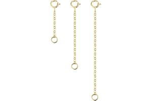 LANCHARMED chaîne d'extension en Argent Sterling 925 pour Femme, rallonge de chaîne pour allonger Vos Colliers et Bracelets pour la Fabrication de Bijoux