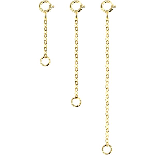 JUGUTA 3 PCS 925 Argent Sterling Chaîne D'extension De