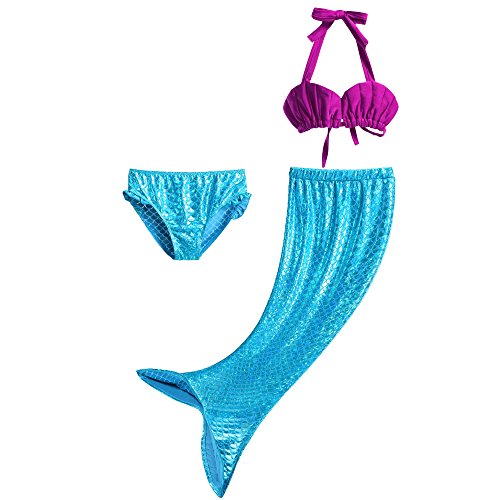 Pettigirl niedlich Mädchen Meerjungfrau Schwimmanzug 3-Teile-Set Bikini Kostüm Badeanzug